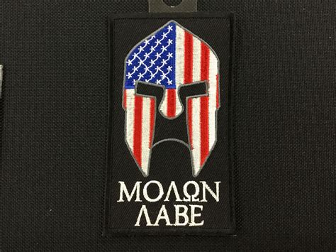 Molon Labe Us Flag Spartan Helmet Arizona Biker Leathers Llc