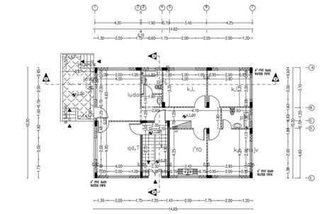 Ground Floor Plan Of Bungalow House Design With Dimension Cadbull