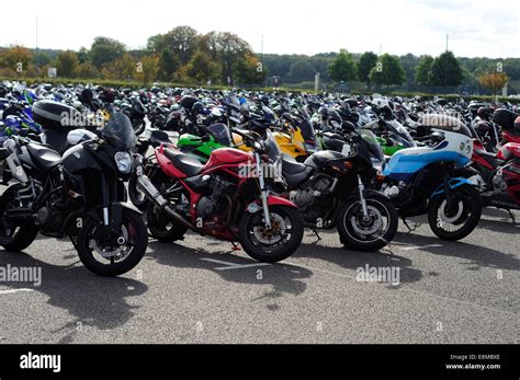 Parked Motorcycles Stock Photo Alamy
