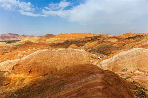 Colorful Hills In The Colorful Danxia Scenic Spot In Zhangye Gansu