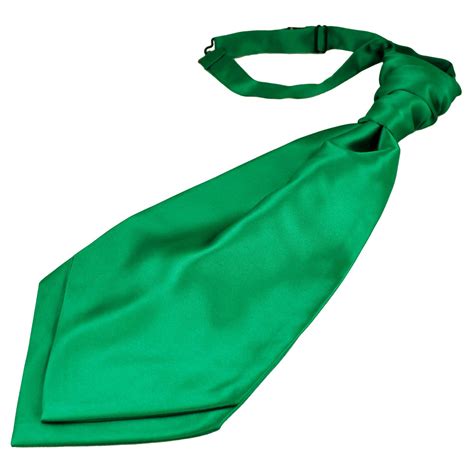 Plain Irish Emerald Green Mens Scrunchie Wedding Cravat From Ties