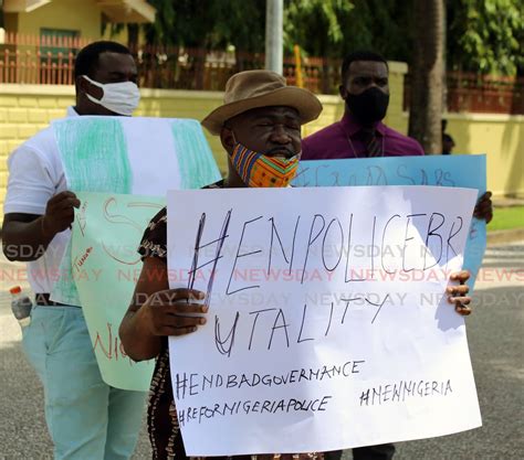 tt based nigerians protest police killings at home trinidad and tobago newsday