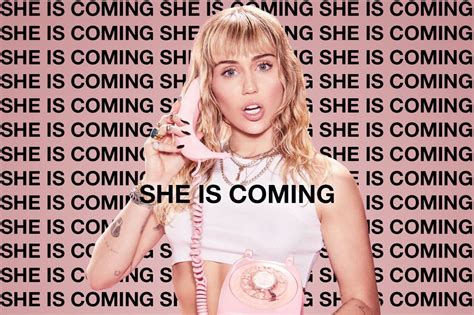 Miley Cyrus Advertises Her New Ep Music Album She Is Coming With Ooh