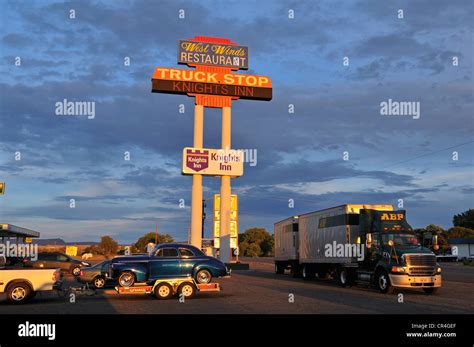 Truck Stop With Truck And Classic Car Interstate I70 Green River