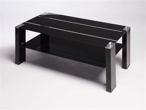 Black Glass Coffee Table Contemporary Modern Retro Coffee Table