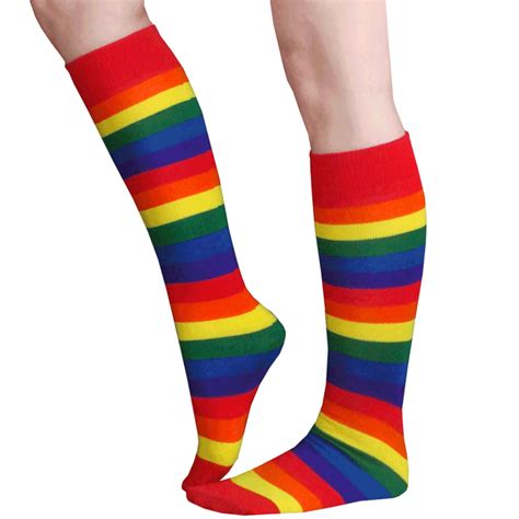 Rainbow Knee High Socks Made In Usa