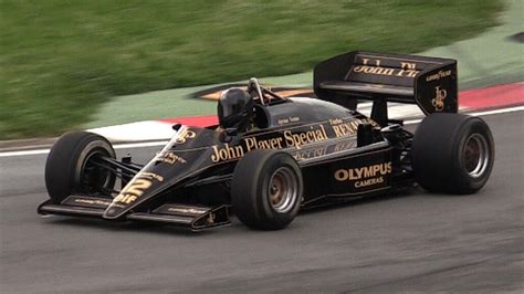 1985 Lotus 97t F1 V6 Turbo Sound Accelerations And Flaming Warm Up