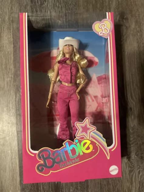 BARBIE THE MOVIE Margot Robbie Collectible Doll Pink Western Outfit NEW