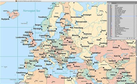 Map Of Europe With Major Cities Large Political Map Of Russia With