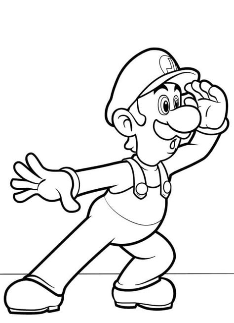 Fise De Colorat Cu Mario Bros Luigi Descărcați Imprimați Sau