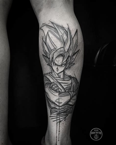 Goku Tattoo Outline