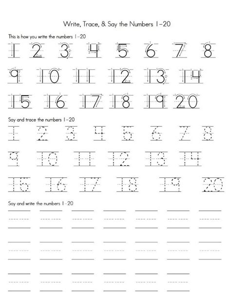Numbers Activities For Preschoolers Learning Printable