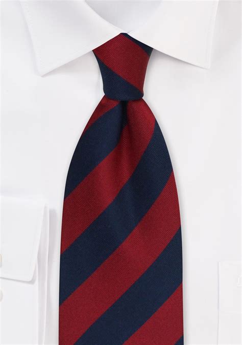 Navy Blue And Red Kids Tie With Repp Stripes Cheap