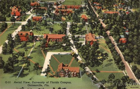 Aerial View University Of Florida Campus Gainesville Fl