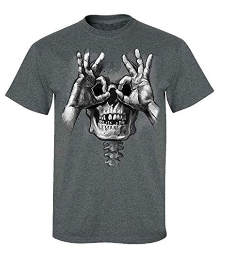 Funny Skull Hands Adult Mens Short Sleeve Tee Shirt Black Ebay