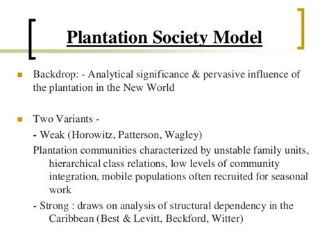 Models Of Caribbean Societies