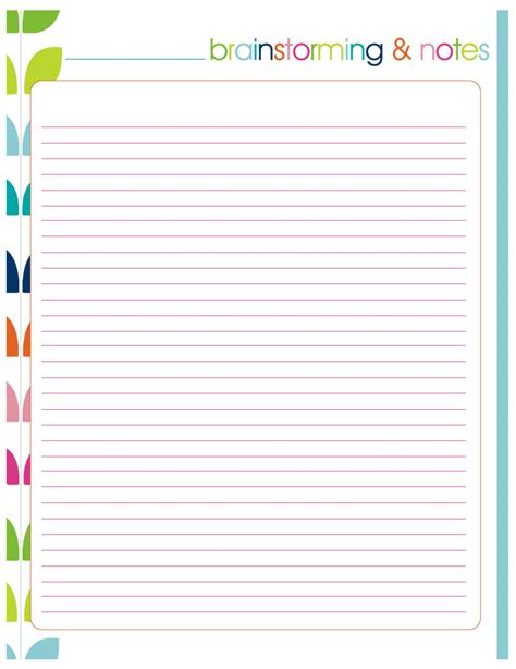 Free Printable Note Taking Templates Pdf Custom Cornell Note Paper