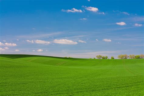 Green Grass Sky Clouds Nature Landscape Wallpapers Hd Desktop