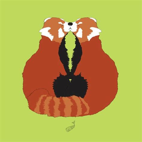 Kissing Red Pandas Art Print By Whale Paws Society6 Panda Art Red