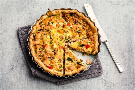 Paprika Zalmquiche Recept Allerhande Albert Heijn Belgi