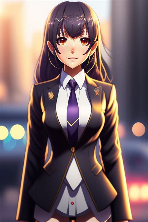 Lexica High Resolution Artwork Of Anime Girl Suit And Tie