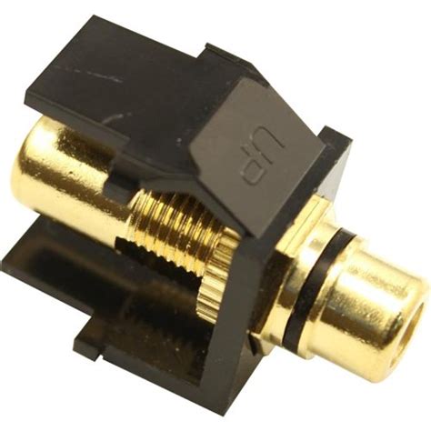 Leviton 40830 Bee Rca Feedthrough Quickport Connector Gold Plated