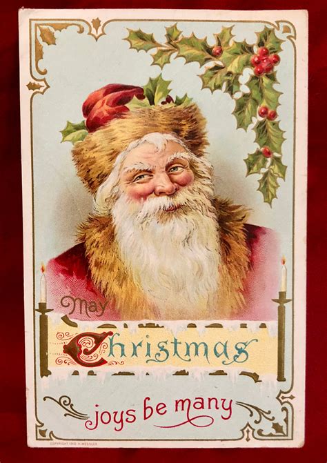 Vintage Used Christmas Santa Clause Postcard Circa 1911