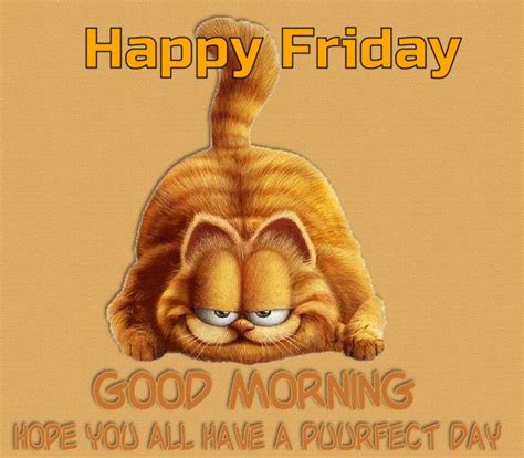We have try to select the most funny and enjoyable happy. Happy Friday Good Morning Garfield Gif | Happy friday ...