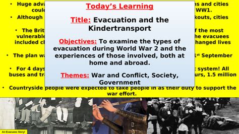 World War 2 Evacuation And The Kindertransport Teaching Resources