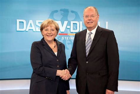 Merkel Und Steinbrück Im Ersten Tv Duell Welt Heuteat