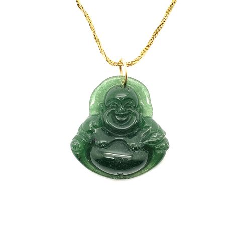 Mini Green Agate Buddha Pendant Ryu S Jewelry