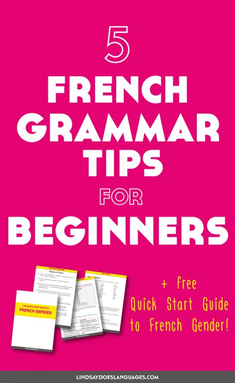 5 Essential French Grammar Tips for Beginners - Lindsay Does Languages