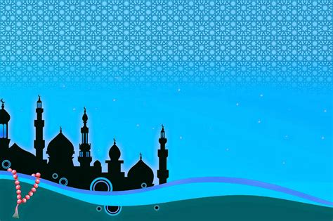Background Muslim Biru Gudang Materi Online