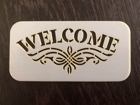 Welcome Stencil Custom Stencil Any Design Any Size Etsy