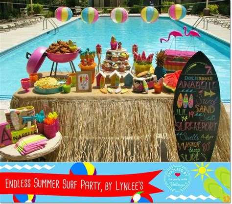 Themed Pool Party Birthday Ideas From 5 Awesome Party Blogs Pool Birthday Party Pool Party