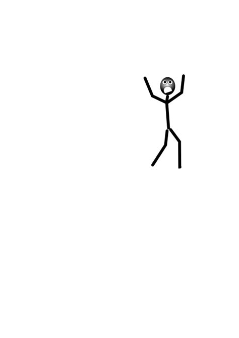 Surprised Stickman Openclipart