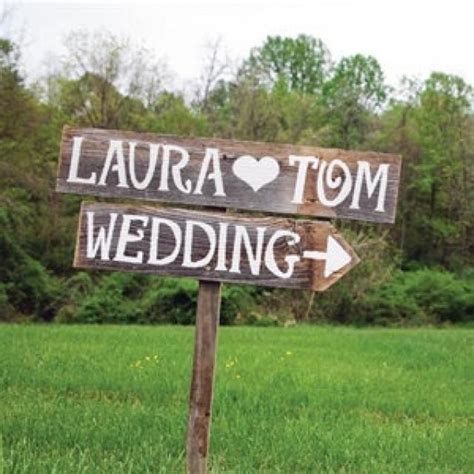Rustic Wedding Signs Personalized Romantic Outdoor Weddings Hand