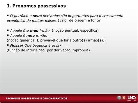 Ppt Pronomes Possessivos E Demonstrativos Powerpoint Presentation