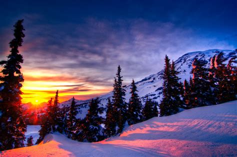 Winter Sunset Wallpaper 74 Pictures