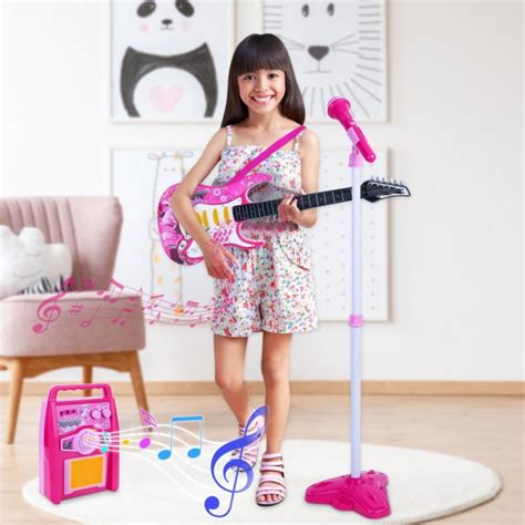Amazing Fashion Kids Electric Musical Guitar Toy Play Set W 6 Demo
