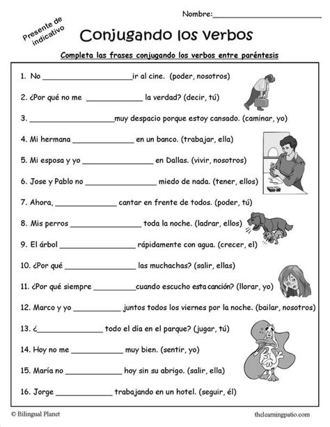 Conjugación De Verbos Ejercicios De Español Verbos En Espanol Verbos