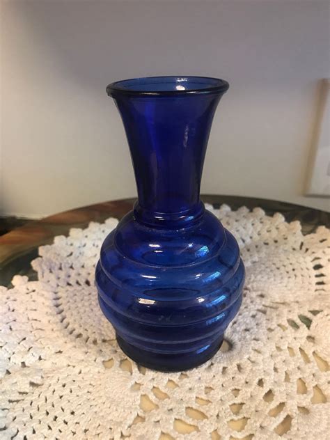 Vintage Cobalt Blue Vase Bud Vase Etsy Blue Vase Cobalt Blue Vase Bud Vases