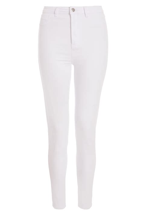 White Stretch Denim Skinny Jeans Quiz Clothing