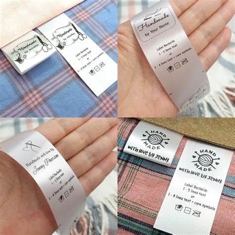 Pcs Personalized Fabric Label Custom Logo Clothing Etsy