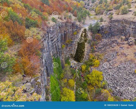 Basalt Cliffs Nature Park Aerial View Sinop Turkey Stock Photo