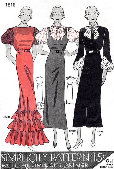 Vintage Sewing Pattern 1930s Dress Sewing Pattern Reproduction Etsy