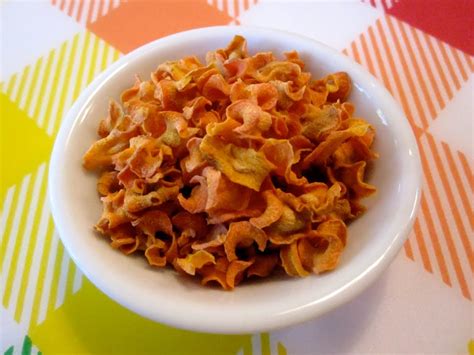 Trim the carrot tops off. Healthy Snack Recipes: How To Make Carrot Chips ...