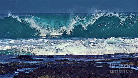 Wave Breaking On Lava Rock 2 Photograph By Bette Phelan Fine Art America