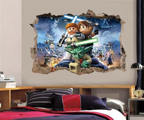 Lego Star Wars Smashed Wall 3d Decal Graphic Wall Sticker Mural H162