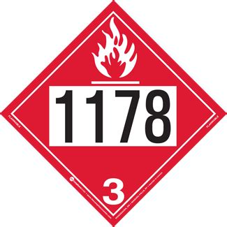 UN 1178 Hazard Class 3 Flammable Liquid Rigid Vinyl ICC